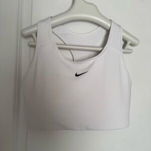 Nike White Athletic Sports Bra size L
